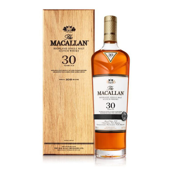 Rượu Macallan 30 Sherry thuộc dòng sản phẩm cao cấp của nhà rượu Macallan, mỗi năm chỉ sản xuất số lượng nhất định