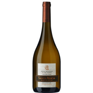 Rượu vang chile santa alicia gran reserva Chardonnay có vườn nho ở khu vực Maipo , dưới chân dãy núi Andes. Thời tiết thu hoạch nho ít mưa