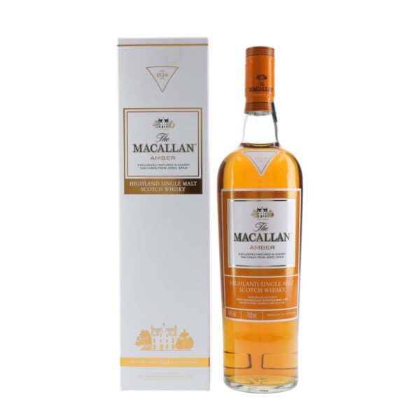 rượu macallan amber thuộc 1824 Series thể hiện cam kết của Macallan về màu sắc tự nhiên 100% trong mỗi loại whisky