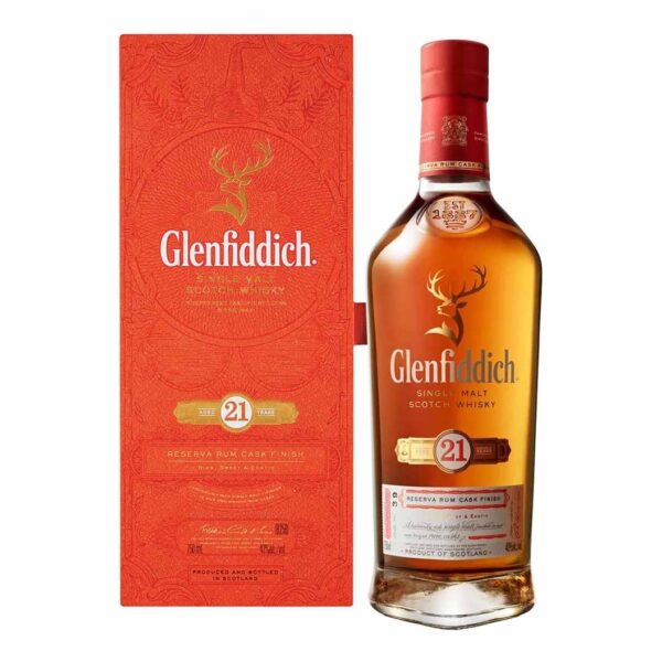Rượu Glenfiddich 21 được phối trộn từ những thùng ủ tối thiểu 21 năm tại nhà chưng chất Glenfiddich