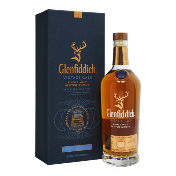 Rượu Glenfiddich Vintage Cask nằm trong bộ sưu tập độc đáo Glenfiddich Cask Collection của gia đình nhà Glenfiddich
