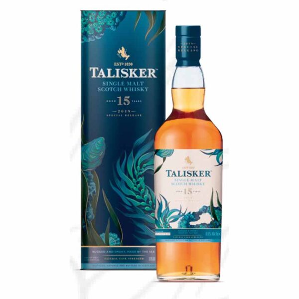 Talisker 15 Năm là một con quái vật biển sâu cay nồng từ những chiếc thùng đặt biệt giữ được vị, nó mang đến một độ sâu mới