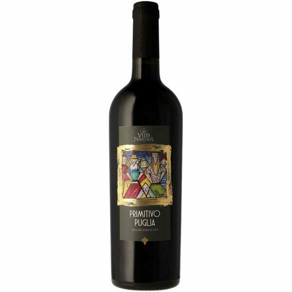 Vitis Nostra Primitivo Puglia là loại rượu vang đỏ ý được làm thủ công bằng nho bản địa từ Puglia - miền nam nước Ý