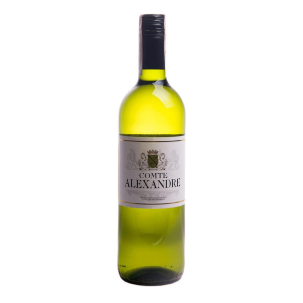 Comte Alexandre White trắng là loại rượu có sự pha trộn đến từ các vùng khá lạnh (Charentes, Pháp) và những nơi ấm hơn (Manche, miền trung Tây Ban Nha).