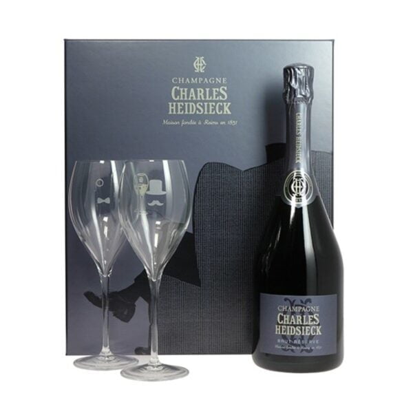 Rượu Champagne Charles Heidsieck Brut Reserve Hộp Quà 2 Ly , Giftbox + 2 Glasses
