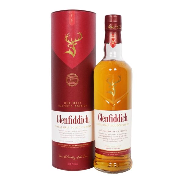 Rượu Glenfiddich Our Malt Master's Edition chắc chắn có thể nhận thấy kết thúc của sherry và các hương vị điển hình của Glenfiddich