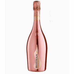 Rượu vang Bottega Rose Gold là một loại rượu vang nổ Brut Rose thu được thông qua quá trình lên men nho Pinot Nero.
