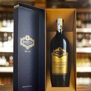 Rượu vang Rocca Primitivo di Manduria DOC là chai rượu vang đỏ đặt trưng cho phong cách rượu vang miền nam nước ý Puglia.