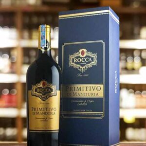 Rượu vang Rocca Primitivo di Manduria DOC là chai rượu vang đỏ đặt trưng cho phong cách rượu vang miền nam nước ý Puglia.