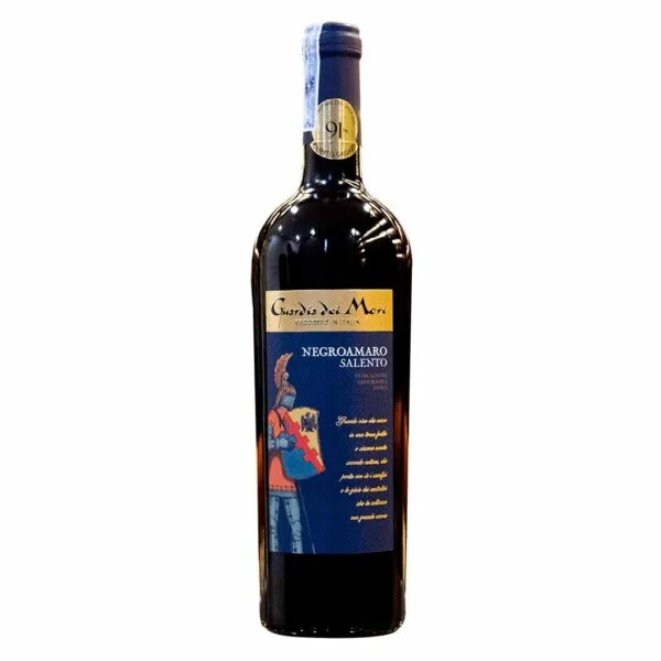 Rượu vang Guardia dei Mori Negroamaro là dòng rượu vang Ý cấp độ IGT được làm từ giống nho Negroamaro là loại nho chính của chai vang đỏ này