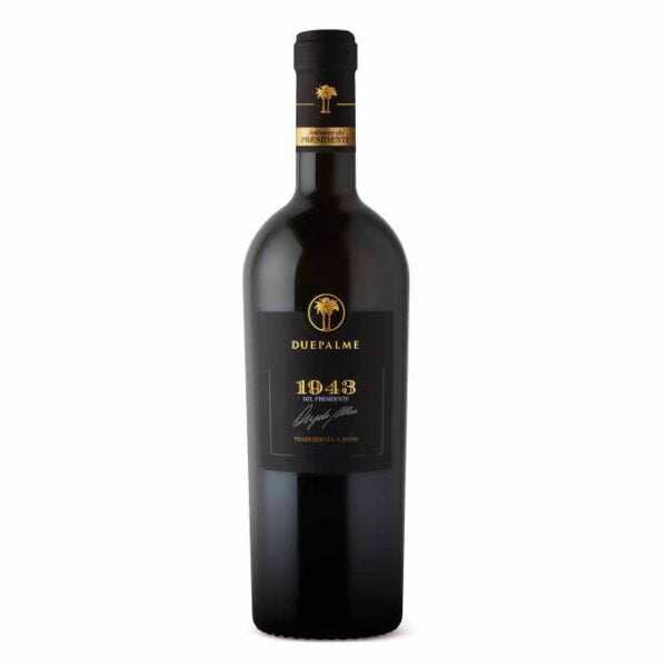 Rượu vang Due Palme 1943 Del Presidente ✳️✳️✳️ là loại rượu này được gọi là “Rượu của Tổng thống”, nó được sản xuất từ ​​những vườn nho lâu đời