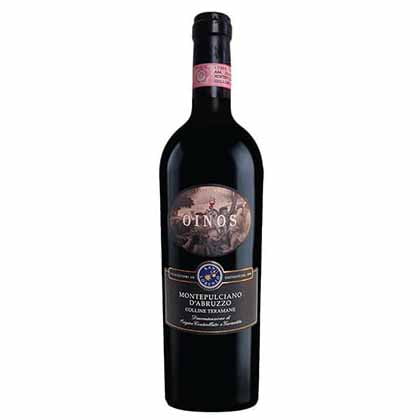 Rượu Vang Oinos Montepulciano d’Abruzzo DOCG ✳️✳️✳️ là dòng rượu vang ý được làm từ nho Montepulciano trồng ở vùng Colline Teramane.
