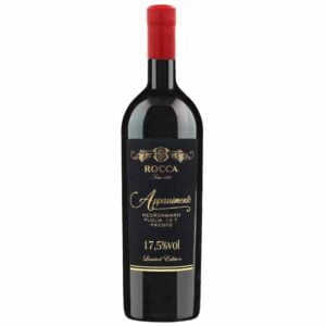 Rượu vang Rocca Appassimento ✳️✳️✳️ là dòng rượu vang ý cấp độ IGT sử dụng 100% nho Negroamaro. Một loại rượu vang đỏ ấm áp và mạnh mẽ