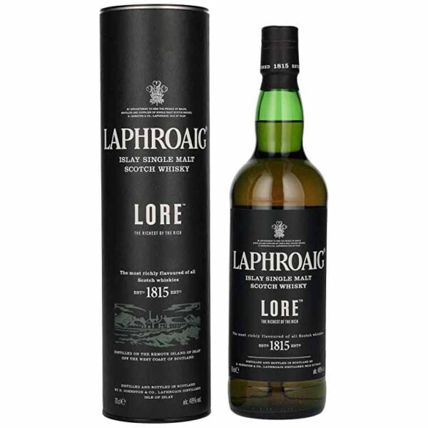 Rượu Laphroaig Lore là dòng rượu whisky khói được tạo ra bằng cách sử dụng các kỹ thuật đã được truyền qua nhiều thế hệ