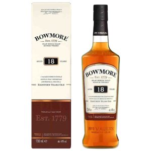 Rượu Bowmore 18 Năm được ủ trong những chiếc thùng gỗ sồi tốt nhất, được lựa chọn thủ công và để trưởng thành theo tốc độ nhẹ nhàng của riêng nó
