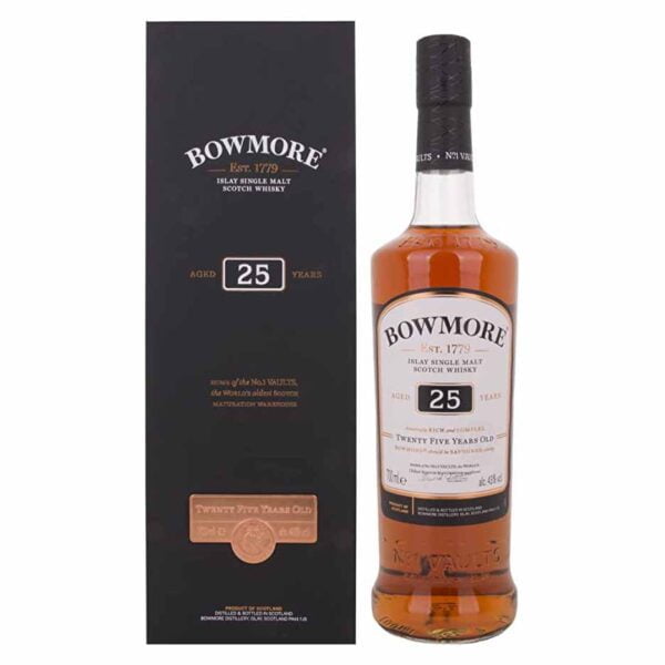 Rượu Bowmore 25 Năm là một loại rượu whisky được thưởng thức chậm rãi, từng giọt thơm ngon của loại mạch nha cân bằng tuyệt vời này